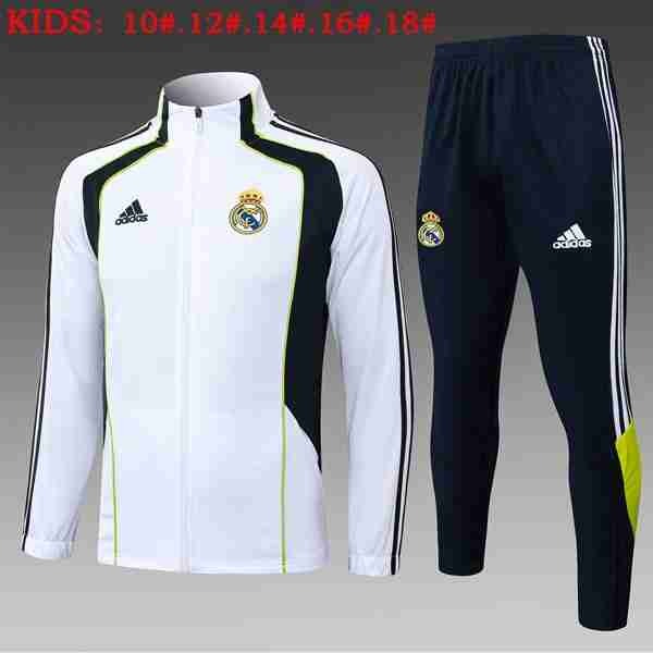 Ninos Chandal Real Madrid 2025-2026 Blanco 4 Chandal Niños Real Madrid 2025 2026 Blanco Negro