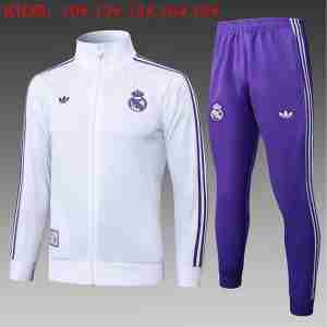 Chandal Niños Real Madrid 2025 2026 Blanco Purpura
