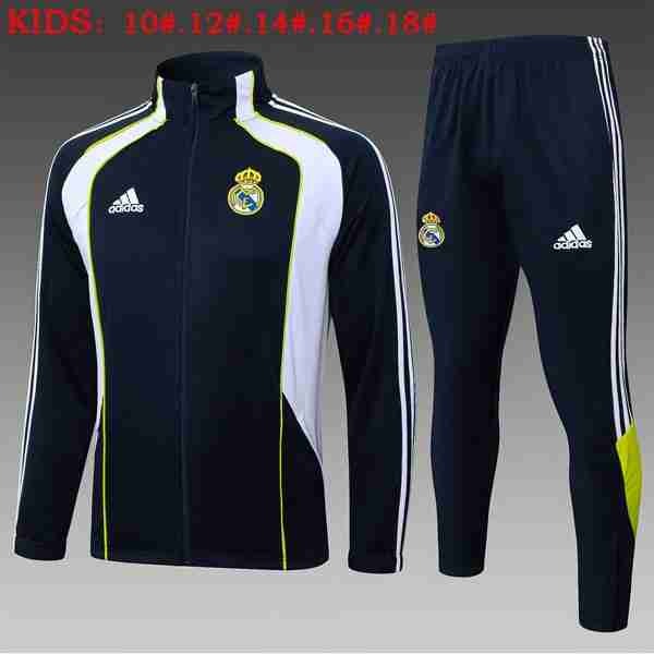 Ninos Chandal Real Madrid 2025-2026 Azul 8 Chandal Niños Real Madrid 2025 2026 Negro Blanco