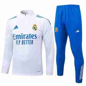 Sudadera Entrenamiento Real Madrid 2025 2026 Blanco Azul