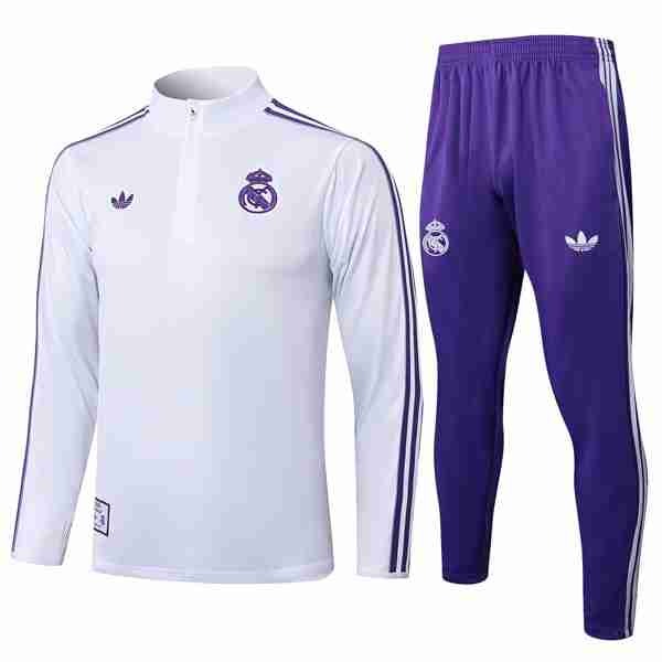 Sudadera De Training Real Madrid 2025-2026 Blanco 4 Sudadera Entrenamiento Real Madrid 2025 2026 Blanco Purpura