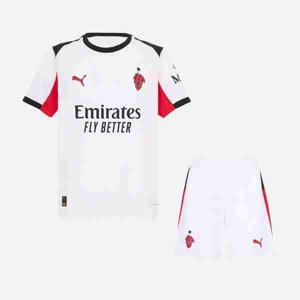 Camiseta AC Milan 2ª Niño 2025-2026 Equipacion AC Milan Conjunto Nino Segunda 2025 2026