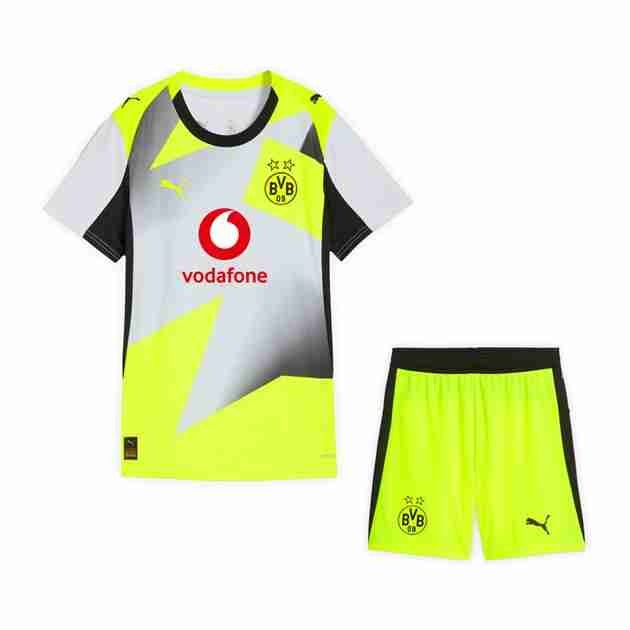 Camiseta Dortmund 2ª Niño 2025-2026 Equipacion Borussia Dortmund Conjunto Niño Segunda 2025 2026