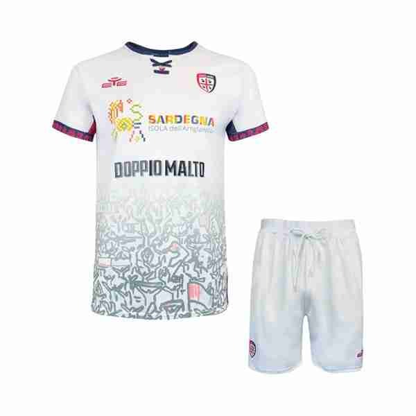 Camiseta Cagliari Calcio 2ª Niño 2025-2026 Equipacion Cagliari Calcio Conjunto Niño Segunda 2025 2026