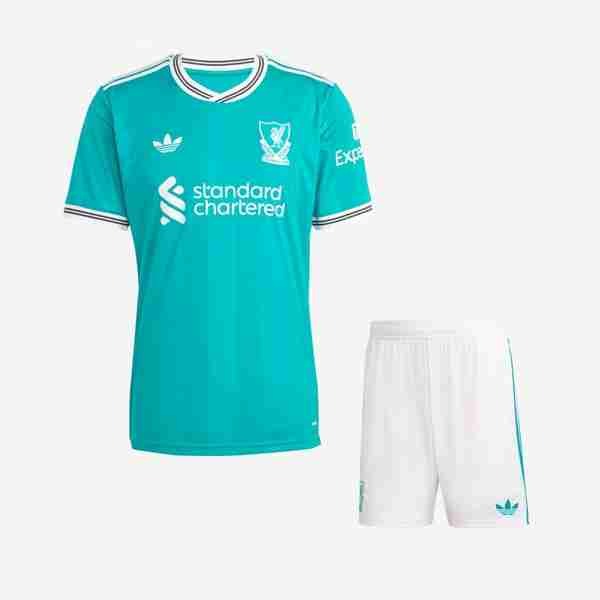 Camiseta Liverpool 3ª Niño 2025-2026 Equipacion Liverpool Conjunto Niño Tercera 2025 2026
