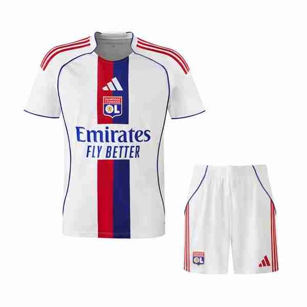 Camiseta Lyon 1ª Niño 2025-2026 Equipacion Olympique Lyon Conjunto Niño Primera 2025 2026