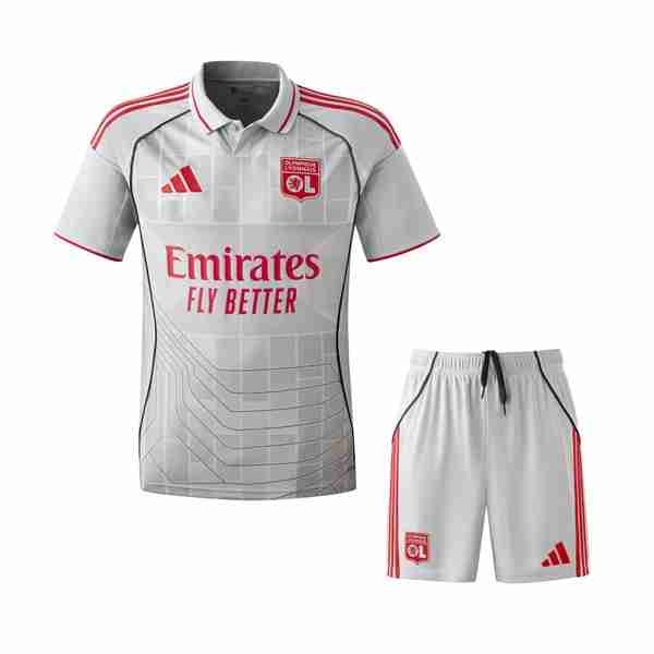 Camiseta Lyon 3ª Niño 2025-2026 Equipacion Olympique Lyon Conjunto Niño Tercera 2025 2026