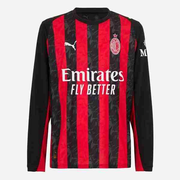 Tailandia Camiseta AC Milan 1ª ML 2025-2026 Tailandia Equipacion AC Milan Primera Manga Larga 2025 2026