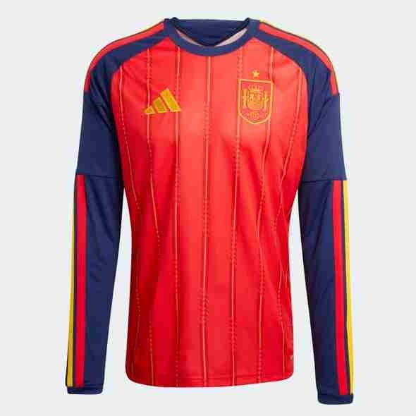 Tailandia Camiseta España 1ª ML 2026 Tailandia Equipacion España Primera Manga Larga 2025 2026