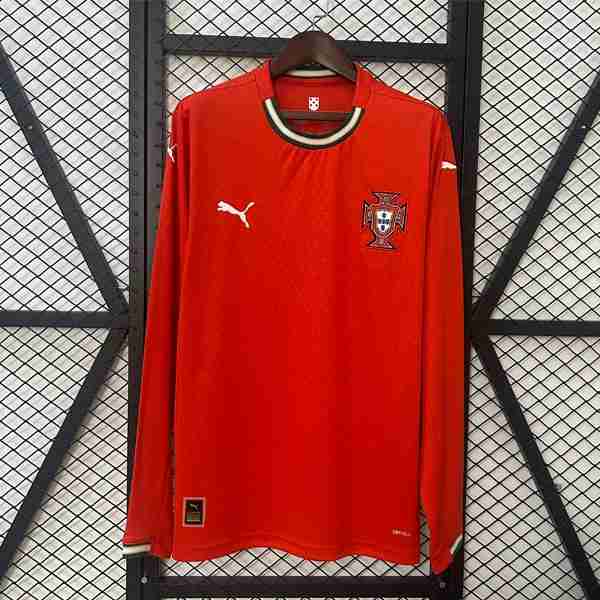 Tailandia Camiseta Portugal 1ª ML 2025 Tailandia Equipacion Portugal Primera Manga Larga 2025 2026