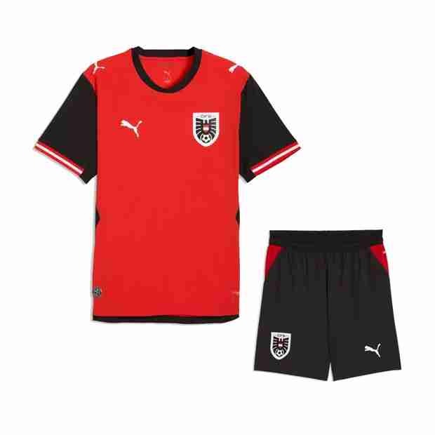 Camiseta Austria 1ª Niño 2026 Equipacion Austria Conjunto Niños Primera 2026