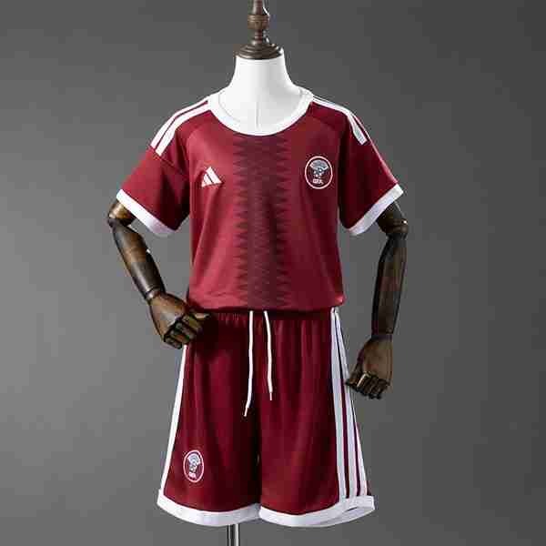 Camiseta Qatar 1ª Niño 2026 Equipacion Qatar Conjunto Niños Primera 2026