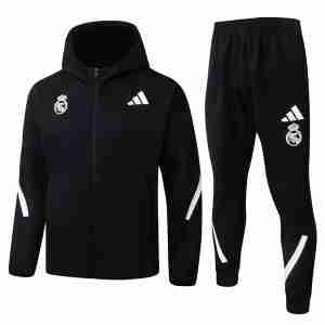 Chandal Con Capucha Real Madrid 2026 2027 Negro