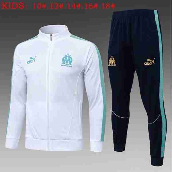Ninos Chandal Marsella 2026-2027 Blanco Chandal Niños Olympique Marsella 2026 2027 Blanco