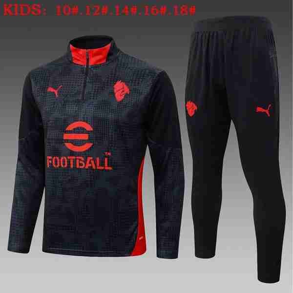 Ninos Sudadera De Training AC Milan 2026-2027 Negro Sudadera Entrenamiento Niños AC Milan 2026 2027 Negro
