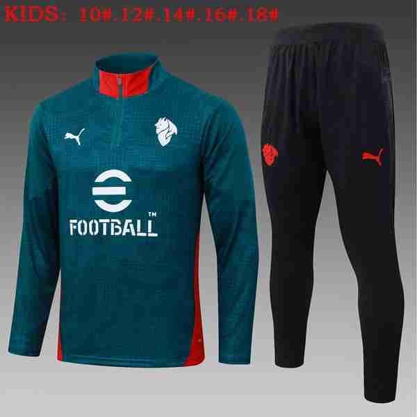 Ninos Sudadera De Training AC Milan 2026-2027 Verde Sudadera Entrenamiento Niños AC Milan 2026 2027 Verde