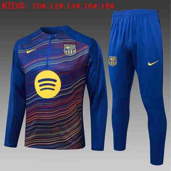 Ninos Sudadera De Training Barcelona 2026-2027 Azul 3 Sudadera Entrenamiento Niños FC Barcelona 2026 27