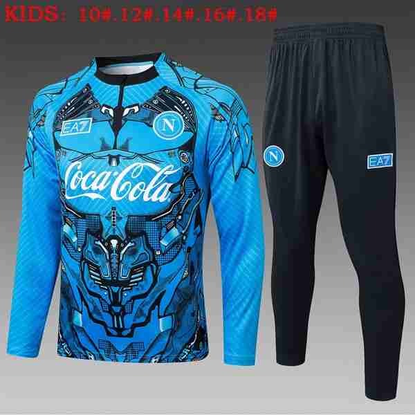 Ninos Sudadera De Training Napoli 2026-2027 Azul Sudadera Entrenamiento Niños Napoli 2026 2027 Azul