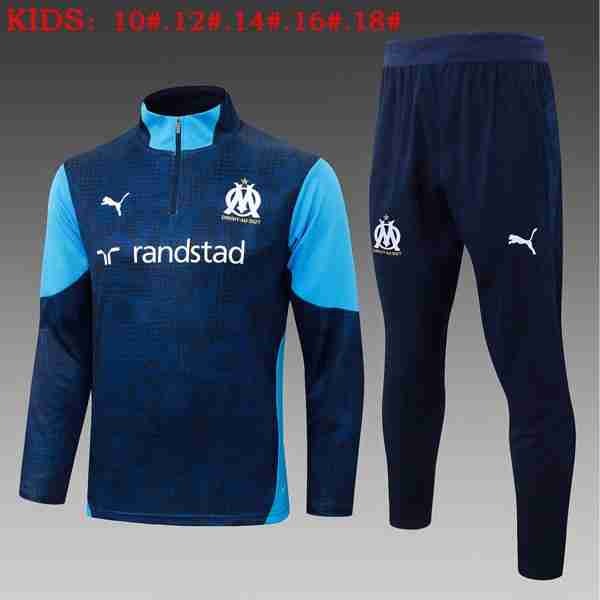 Ninos Sudadera De Training Marsella 2026-2027 Azul 2 Sudadera Entrenamiento Niños Olympique Marsella 2026 2027