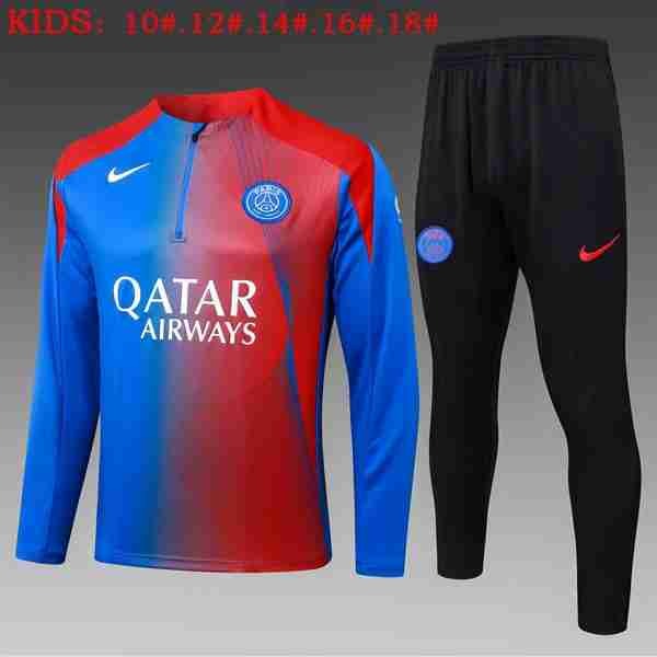 Ninos Sudadera De Training PSG 2026-2027 Rojo Azul Sudadera Entrenamiento Niños Paris Saint Germain 2026 2027 Rojo Azul