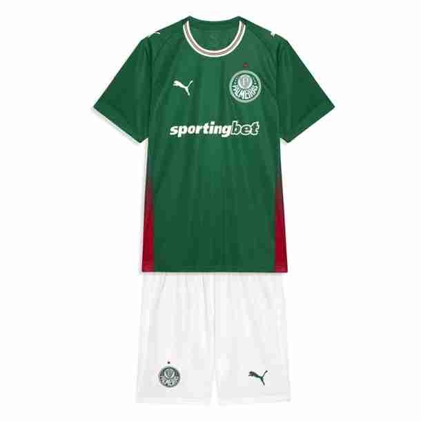 Camiseta Palmeiras 1ª Niño 2026-2027 Equipacion Palmeiras Conjunto Niño Primera 2026 2027