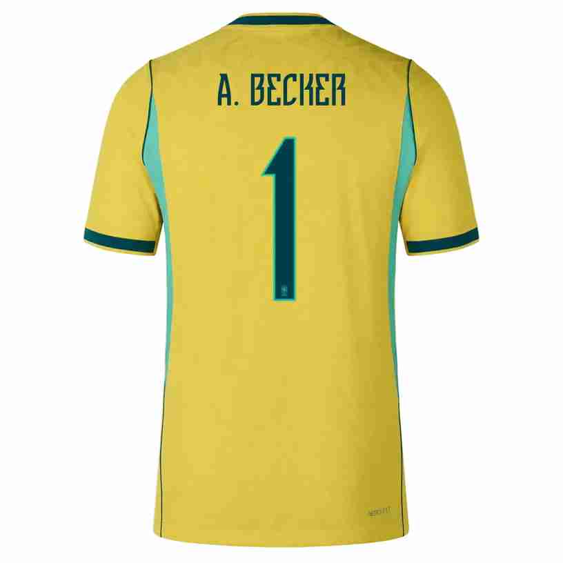 A. BECKER NO.1 Equipacion Brasil Primera 2026-Versión Jugador A. BECKER NO.1 Equipacion Brasil Primera 2026-Versión Jugador