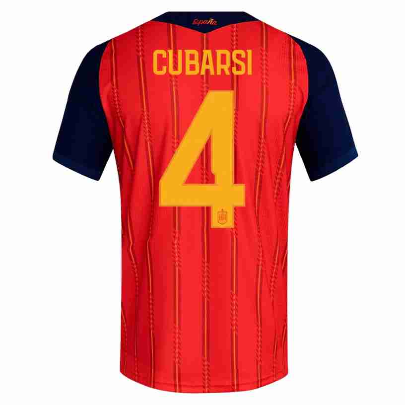 CUBARSI NO.4 Equipacion España Primera 2026-Versión Jugador CUBARSI NO.4 Equipacion España Primera 2026-Versión Jugador