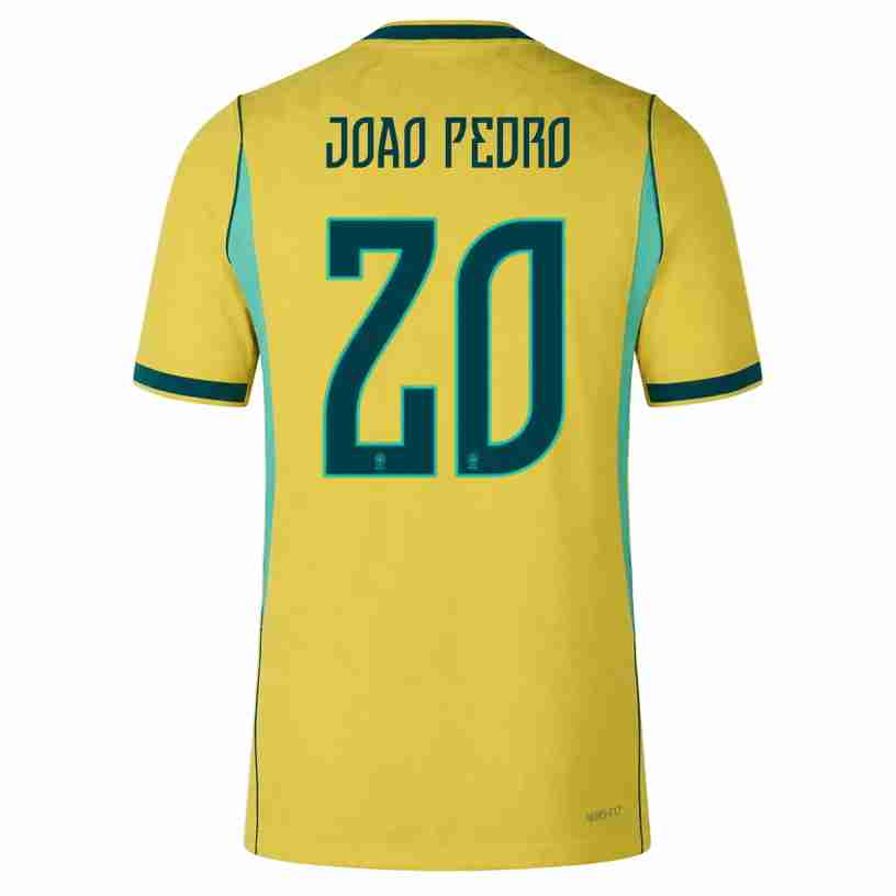 JOAO PEDRO NO.20 Equipacion Brasil Primera 2026-Versión Jugador JOAO PEDRO NO.20 Equipacion Brasil Primera 2026-Versión Jugador