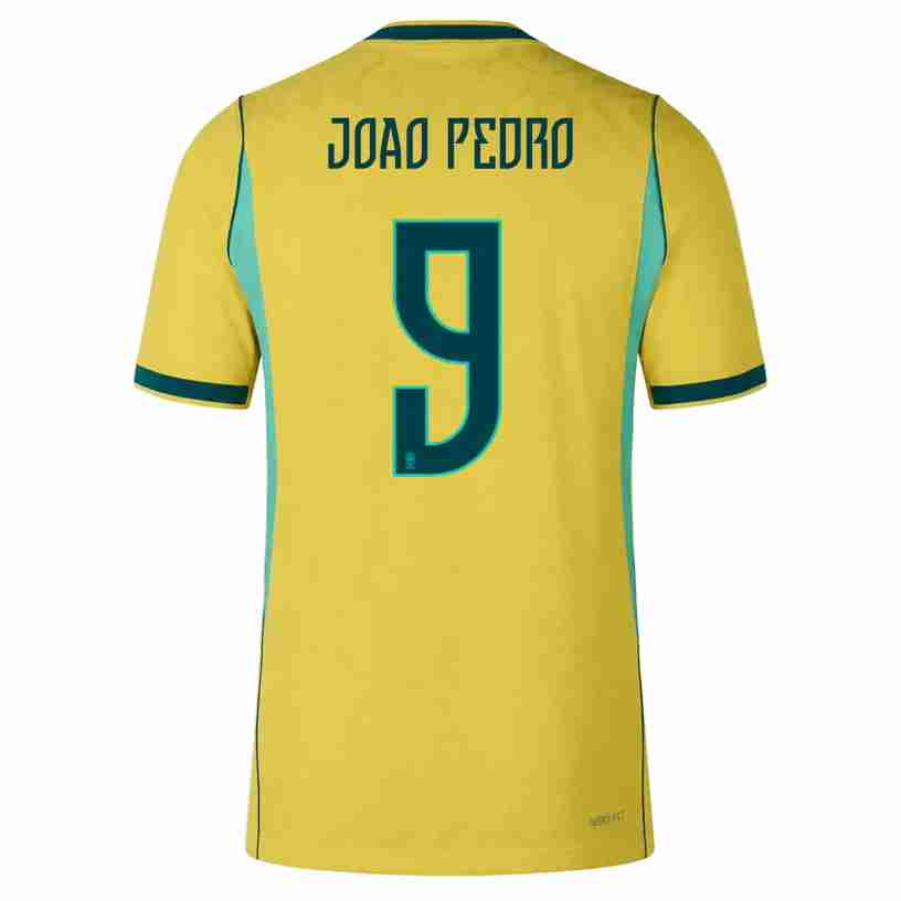 JOAO PEDRO NO.9 Equipacion Brasil Primera 2026-Versión Jugador JOAO PEDRO NO.9 Equipacion Brasil Primera 2026-Versión Jugador