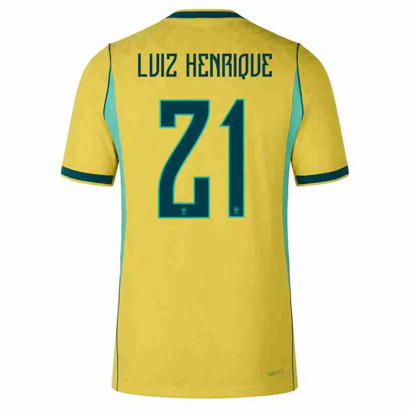 LUIZ HENRIQUE NO.21 Equipacion Brasil Primera 2026-Versión Jugador LUIZ HENRIQUE NO.21 Equipacion Brasil Primera 2026-Versión Jugador