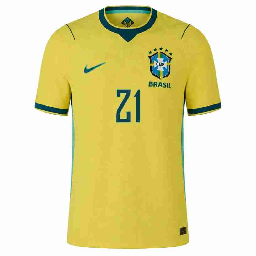 LUIZ HENRIQUE NO.21 Equipacion Brasil Primera 2026-Versión Jugador_1 LUIZ HENRIQUE NO.21 Equipacion Brasil Primera 2026-Versión Jugador_1
