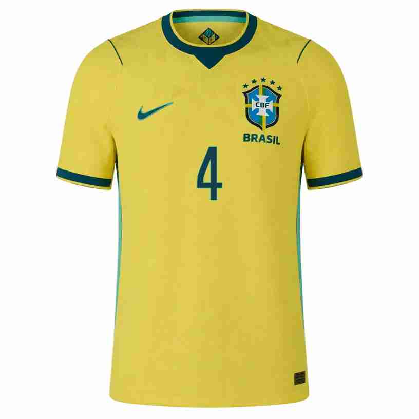 MARQUINHOS N.4 Equipacion Brasil Primera 2026-Versión Jugador_1 MARQUINHOS NO.4 Equipacion Brasil Primera 2026-Versión Jugador_1