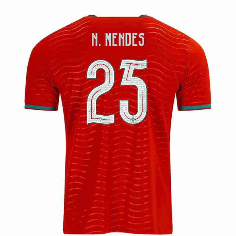 N. MENDES NO.25 Equipacion Portugal Primera 2026-Versión Jugador N. MENDES NO.25 Equipacion Portugal Primera 2026-Versión Jugador