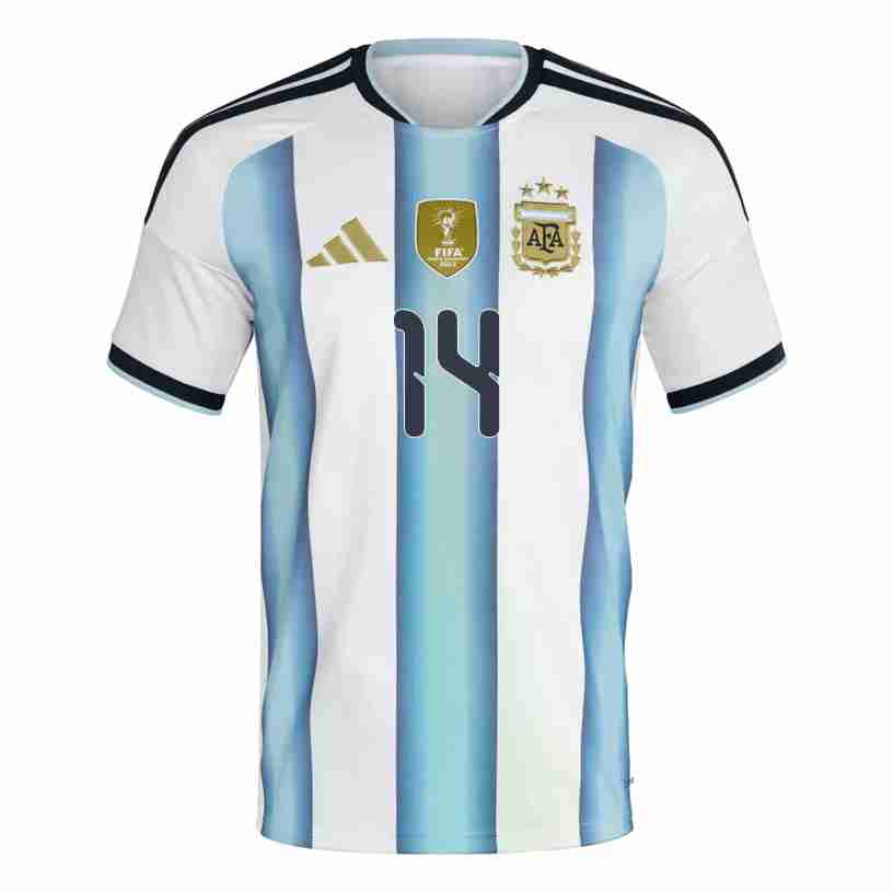 PALACIOS NO.14 Equipacion Argentina Primera 2026-Versión Jugador_1 PALACIOS NO.14 Equipacion Argentina Primera 2026-Versión Jugador_1
