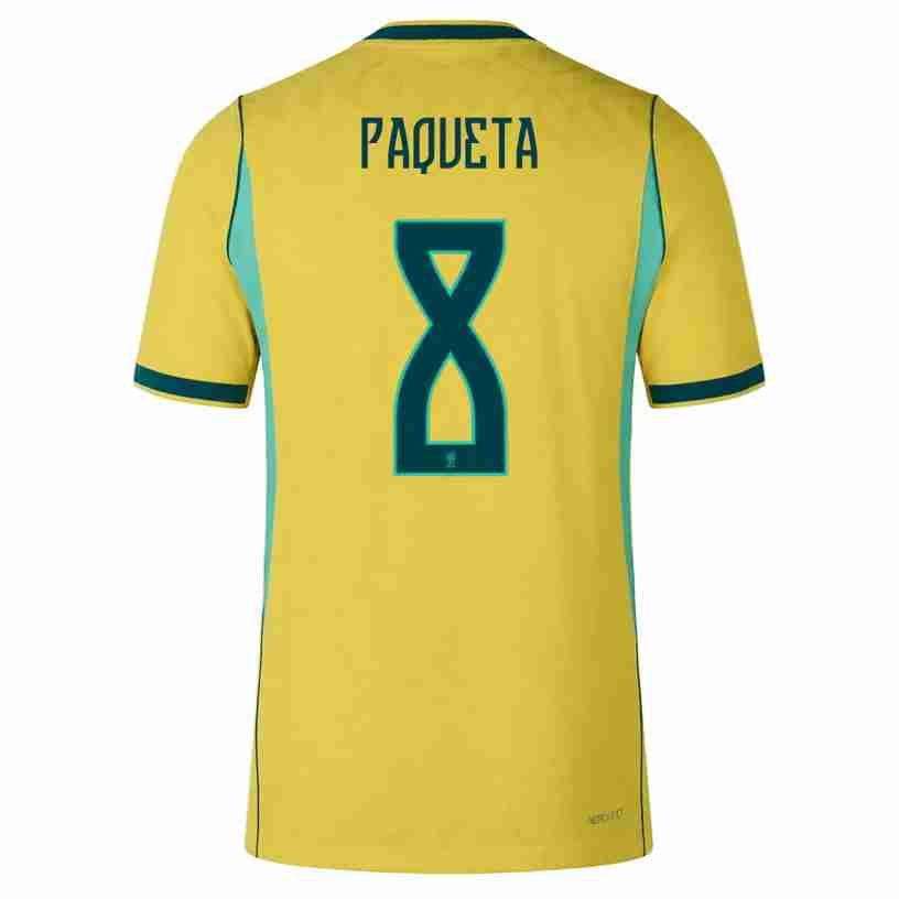 PAQUETA NO.8 Equipacion Brasil Primera 2026-Versión Jugador NPAQUETA NO.8 Equipacion Brasil Primera 2026-Versión Jugador