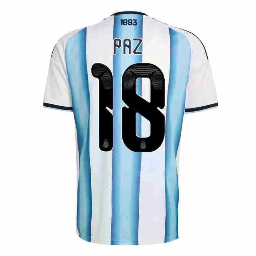 PAZ NO.18 Equipacion Argentina Primera 2026-Versión Jugador PAZ NO.18 Equipacion Argentina Primera 2026-Versión Jugador