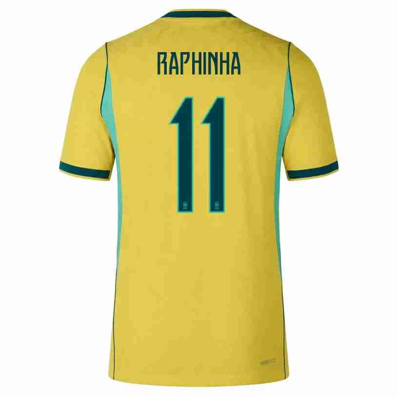 RAPHINHA NO.11 Equipacion Brasil Primera 2026-Versión Jugador RAPHINHA NO.11 Equipacion Brasil Primera 2026-Versión Jugador