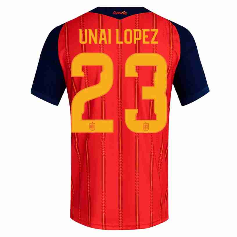 UNAI LOPEZ NO.23 Equipacion España Primera 2026-Versión Jugador UNAI LOPEZ NO.23 Equipacion España Primera 2026-Versión Jugador